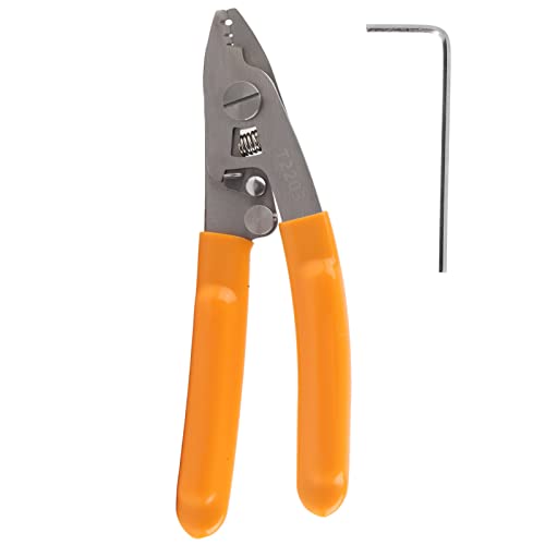 Mavaol Glasfaser-Abisolierwerkzeug, 3-Loch-Design, Edelstahl, präzises Abisolieren, rutschfester Griff für Glasfaser-Installation und Reparatur