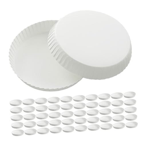 Vaguelly 100 Stück Deckel Für -pappbecher Getränke Abdeckung Tassendeckel Tasse Tasse Becherdeckelinsekt Abdecken Deckel Trinken Tasse Staubschutz Papier Weiß