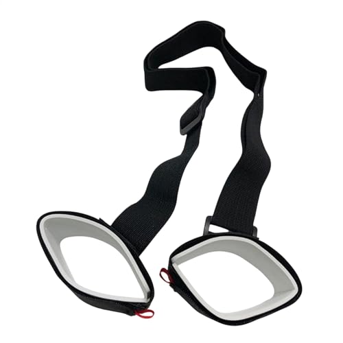 Yidueace Skigurt Schulterträger, Nylon-Ski-Gurte, Verstellbare Trage-Ski-Tragetasche, Winter Snowboard Schultergurte, Padded Foam and Hook Loop Closure, Ski Equipment Carrier(Schwarz)