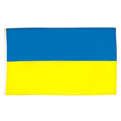 AZ FLAG - Flagge Ukraine - 150x90 cm - Ukrainische Fahne 100% Polyester mit Messing-Ösen - 110g