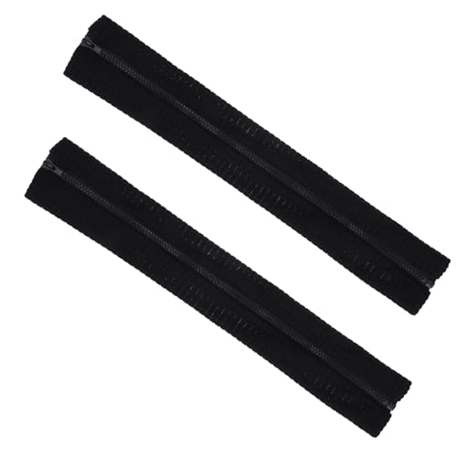 Teaaha 1Paar 44cm Armlehnenbezug mit Reißverschluss, Bürostuhl Dehnbar Polyester Armlehnen Polster Armlehne Entlastet Ellenbogen Beschwerden Gaming Stuhl Bezug (Schwarz)