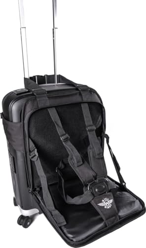 Wick Wings - Wick Sit - Koffersitz - Koffersitz - Trolley Sitz - 9 Monate bis 4 Jahre - Bagrider - Skyrider - Kinderkoffer - Kindersitz, blacks, Trolley Beweis
