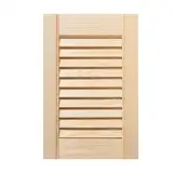 ben+camilla.com offene Lamellentür | 39,5 x 29,4 cm Natur | Hochwertige Massivholz Lamellentüren | Für Schrank- und Möbelbau | Kiefernholz unbehandelt