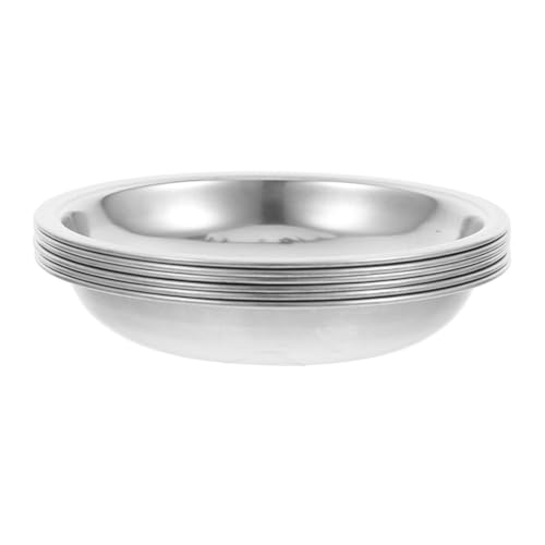 PRETYZOOM 6 Stück Edelstahl Teebeutel Untersetzer Abtropfschale Teezubehör Teehalter Runde Platte Tee Untertasse Für Lose Teefilter