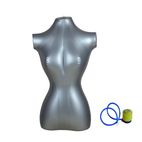 Aufblasbare weibliche Kleiderform, Oberkörperpuppe für Kleidung, weicher Körper, verstellbares Torso-Modell für Kleideranpassung und Schneiderei