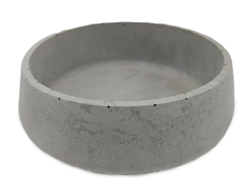 Betonschale | Deko Schale aus Beton | Handgefertigt | Moderne Deko | Blumentopf Schlüsselschale Pflanzentopf (Rund)