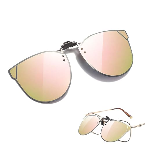 Wnddle Sonnenbrille Clip, Polarisiert Clip auf Sonnenbrillen, UV400 Sonnenbrille Clip, Polarisierte Clip-on Nachtfahrbrille, polarisierte Sonnenbrille Flip up Sonnenbrille Clip Gegen Licht