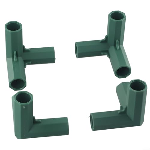 Gdfnmogo DIY Treibhausverbinder Kunststoff Polverbindungen Adapter für Gartenkonstruktionen PVC Metall Rohrverschraubungen 16-17mm Innendurchmesser 4 Stück (A)