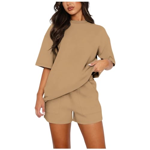 Generisch elegantes outfit damen komplett oberteile große größen langarm 2 teiler sommer set elegant oversized blumenmuster hausanzug baumwolle warm zweiteiler festlich rock tops für mit spitze