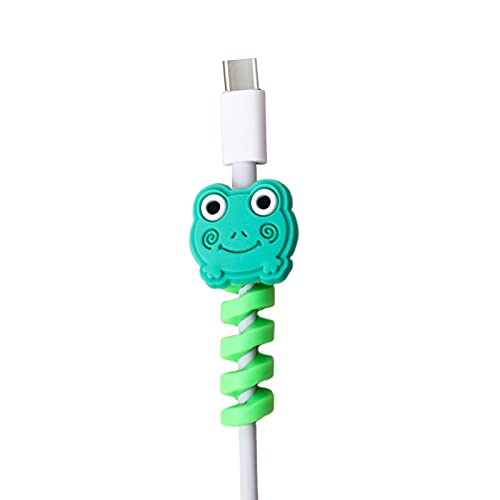 Niedliche glänzende Silikon-Kabelhülle für Datenkabel, Valentinstag, Muttertag, Hochzeit, Jahrestag, Party, Abschlussfeier, Weihnachten, Geburtstag, Geschenke – Frosch