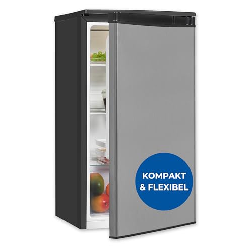 Exquisit Vollraumkühlschrank 75 Liter, Freistehend, Kühlschrank klein und kompakt, 45cm Breit, LED-Innenbeleuchtung, KS585-V-091E