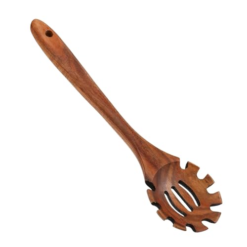 Nudellöffel aus Holz – Spaghettigabel | Pasta-Servierutensilien mit langem Griff | Nudellöffel-Server für 30,5 cm (12,6 Zoll) | Schöpfkellen aus Holz zum Mischen, Umrühren, Deg