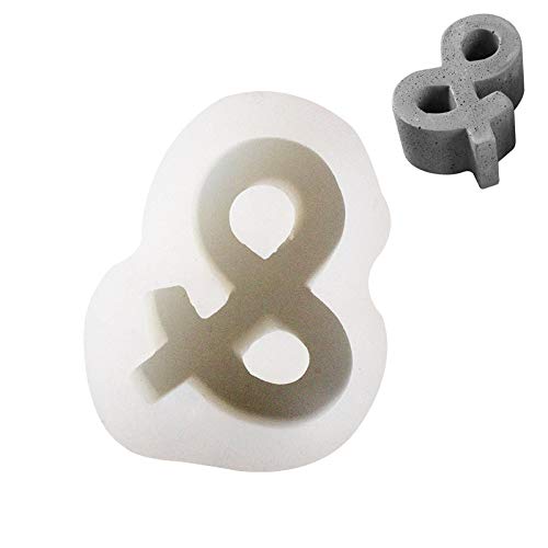 Nicole Symbol-Betonform Ampersand und Zeichen Silikon Zementformen Symbolform