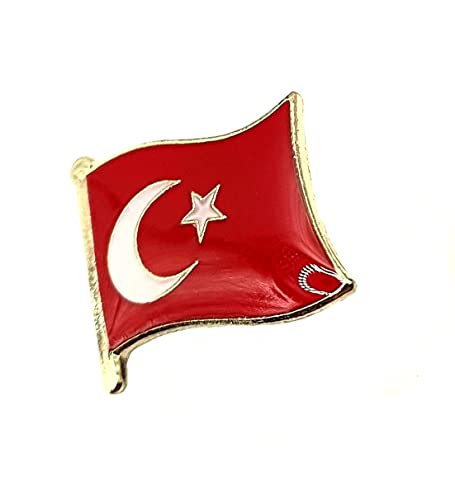 SNS Components Anstecknadel, Rot, Metall, Emaille, Landesflagge Türkei