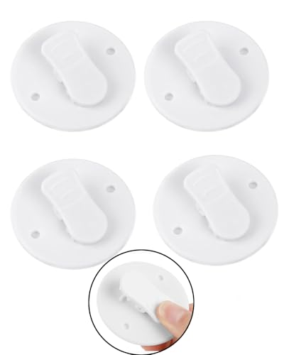 KGDUYC 4 pcs Schutz-Spritzschutz-Clips Duschvorhang Clips Selbstklebend Winddichte Schutz-Clips Klammern für Vorhangwände für Dusche Hängend Camper Badezimmer Home Dekoration Innen Und Außen