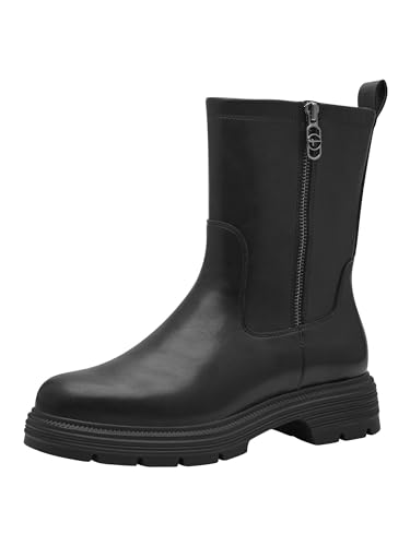 Tamaris Damen Stiefelette Vegan; BLACK, EU 38