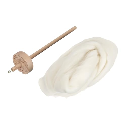 Fictory Holztropfen Spindel Garn Spinning Kit für Anfänger, einfaches DIY Basteln, langlebiges Buchenholz