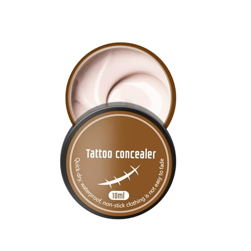 Tattoo Concealer Cream, Tattoo Cover up Makeup, Körper-Concealer Wasserfest, Body Concealer, Concealer für den Körper, Körper-Concealer für Tattoos,Narben,Tätowierungen, Mild & Komfortabel, Light