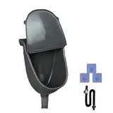 Wasserlose Urinal mit Deckel, Kunststoff Urinale für Männer mit Spülfunktion für den Außenbereich, Urinabscheider für Zuhause, Wohnheim, Garten, Wohnmobil, Geruchsneutrales Design(Black)