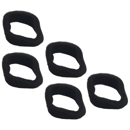 Eawfgtuw 5 Stück Luftfilter-Schwamm-Set für verschiedene Ersatzfilter, 50 mm x 43 mm Rasentrimmer-Luftfilter, schwarzer Rasentrimmer-Zubehör, Gartengeräte-Teile