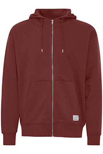 !Solid SDLenz Zipper Herren Sweatjacke Cardigan Jacke Hoodie mit Kapuze und Taschen Oversize, Größe:S, Farbe:Port (191525)