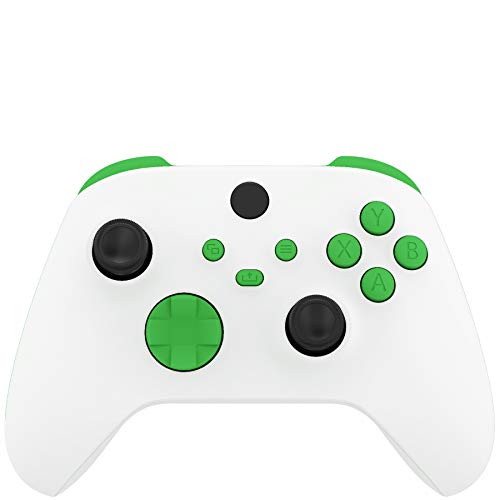 eXtremeRate Buttons Set für Xbox Series X&S Controller, DIY-Ersatz Tasten D-Pad/ABXY/Ansicht/Share/Menü/Trigger Bumpers Knöpfe Kit für Xbox Core Controller Model 1914-Grün