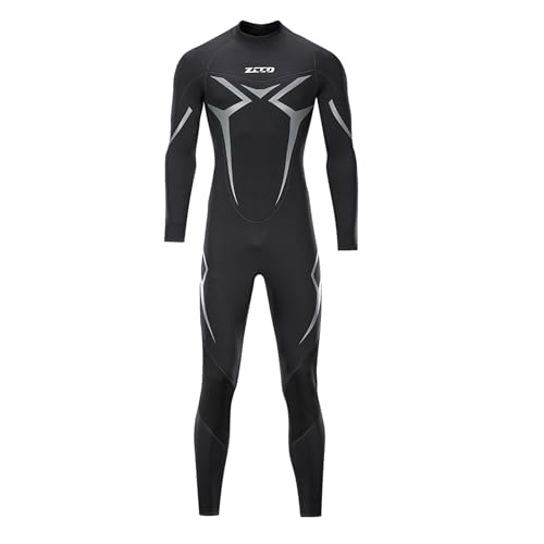 ZCCO Herren-Neoprenanzug, 3 mm Premium Neopren, volle Ärmellänge, Taucheranzug für Spearfishing, Schnorcheln, Surfen, Kanufahren, Taucheranzug (Herren-1, XL)