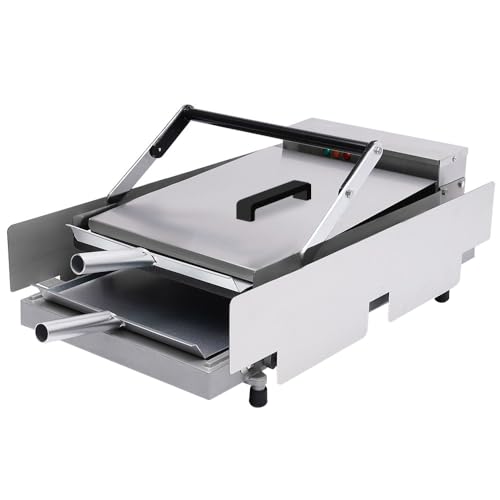 Hamburger Toaster Grill Bun Brötchenbäcker zum Aufbacken von Brötchen Hamburger Machine Double Robust 2000W Zeit- und Temperaturkontrolle 50-300°C Edelstahlgehäuse Hamburgerformer
