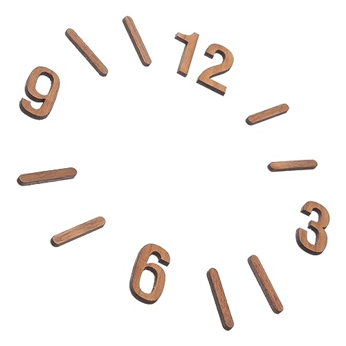 OSALADI Digitaluhr Arabische Uhrenziffern 3D-DIY-Wanduhr-Ziffern Uhr-Ziffern-Set Ersatz-Uhrenzahlen Holzziffern Für DIY-Wanduhr Wanduhren Digital