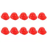 Cabilock 10St Mini-Bauhut Plastik Feuerwehrmütze für Kinder Spielzeug Schutzhelme Vogelhelm aus Kunststoff Puppe Mini-Helme Hamster Dekorationen Weinflaschenverschluss schmücken Arbeit Baby