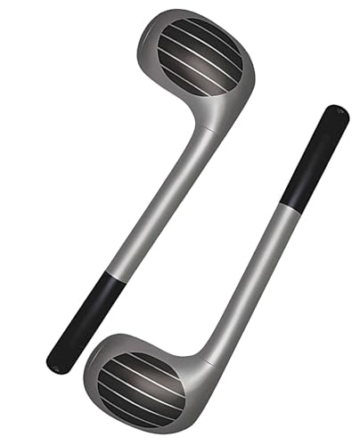 Ceeyoll 2 Stücke Aufblasbarer Golfschläger,Lustiges Mini Golf Männergeschenk,Drinnen Übungsschläger Putter Kit Set für Kinder oder Erwachsene, Golf Outdoor Games Geschenk für Jungen Mädchen.