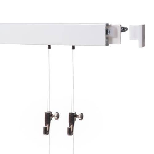3 Meter (2 x 1,5m) SOFT-RAIL® Bilderschienen Set BUDGET (S), Weiß, versch. Längen und Farben