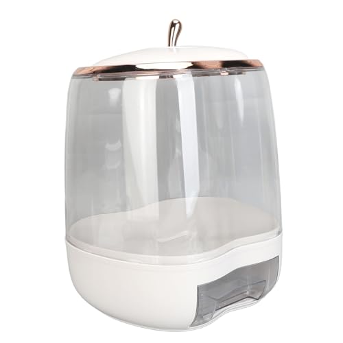 Fdit 10 Kg Kapazität von Reisspeicher -Reisbox. Trockener Kochbehälter mit Trockener Getreideverteilung, Transparentes Design für den Familiengebrauch (WHITE)