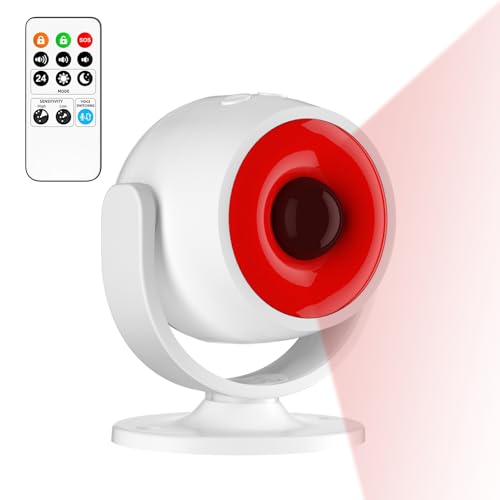 WIOONI PIR Bewegungsmelder Alarm, Bewegungssensor mit Fernbedienung, 120 dB, Anti-Diebstahl Alarmanlage für Haus, Wohnmobil, Auto, Büro, Geschäfte, Garage, Wohnung