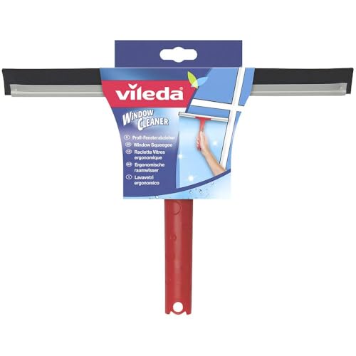Vileda Profi Fensterwischer Abzieher mit hochwertiger Gummilippe für streifenfreies Abziehen, Fensterputzer, ideal auch für die Dusche