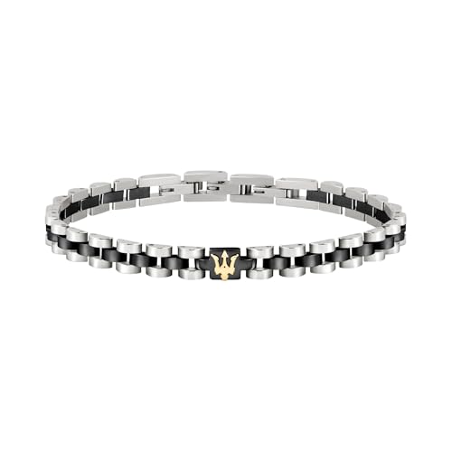 Maserati Maserati Jewels Herrenarmband, 21 cm, aus Edelstahl, PVD - JM320AST08