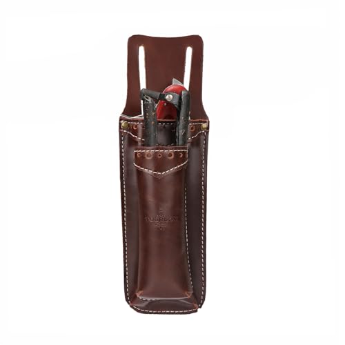 Tourbn TOURBON Echtes Leder Gartenwerkzeug Gürteltasche Gartenwerkzeug Holster für Klappsäge Zangen Schere Schere Messer Etui