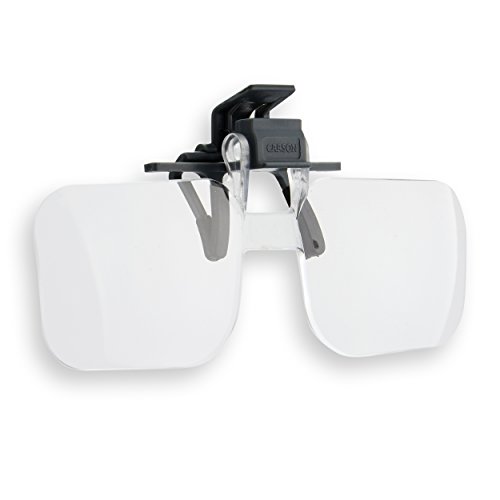 Carson OD-14 Clip & Flip 2x Aufsatzlupe für Brillen, 2x (+4.00 Dioptrien)