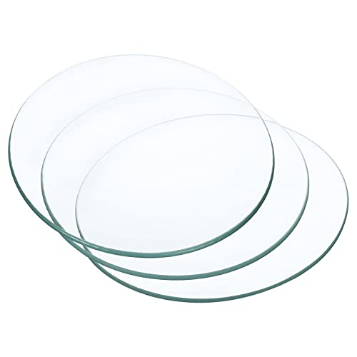 PATIKIL 90 mm Durchmesser Uhrenglas, 3 Pakete Becher Abdeckung glatte Kanten abgeschrägter Bogen für Labor, transparent