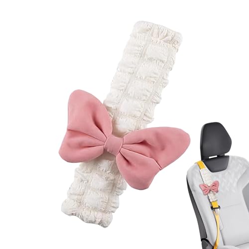 Niedlicher Sicherheitsgurtbezug mit Schleife, Auto-Sicherheitsgurtbezug mit Schleife - Niedliche sichere Gürtel-Schultergurthüllen | Der Nackenkissenschutz von Safe Belt Straps schützt Ihren Nacken un