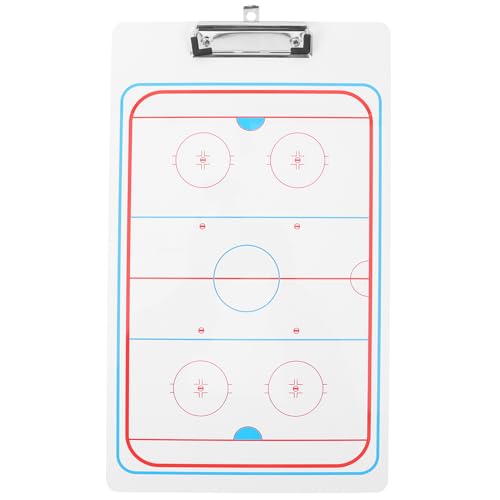 BESPORTBLE taktisches Brett Eishockey-Trainerausschuss Basketball- für whiteboard White Board Hockey-Pucks Hockey-Klemmbrett Nützliches Trainerboard Sport Trainer Bord Tafel PVC