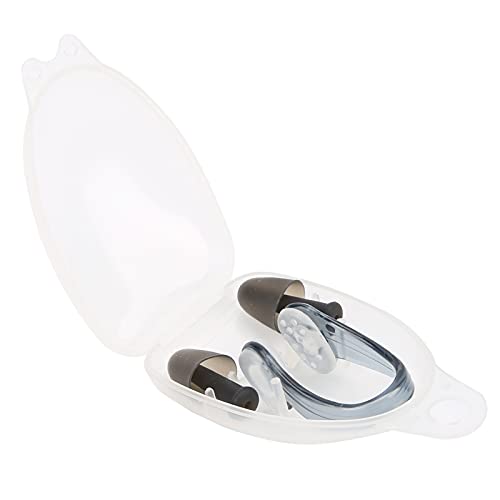 Silikon -PC Schwimmen Ohrstöpsel Nasenclip -Set Weiches Wasser verhindern Tauchsportarten für das Surfen von Yoga (Schwarz)