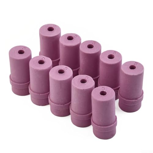 ZWEquipint Keramik-Sandstrahldüsenspitzen, Set mit 10 Luft-Siphon-Strahlgeräten für Maschinenteile, Desoxidierung, 4,5 mm, 7 mm, Bohrungsdurchmesser, Rosa, 35 mm Länge (5 mm)