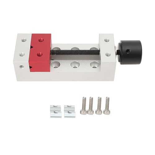 50 mm Mini Schraubstock Modellbau, Flachklemmen Tischschraubstock Klein, Mini Aluminium Flachklemme Woodworking Vise für Bohrmaschinenbefestigung