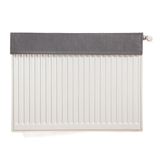 Cozomiz Heizkörperabdeckungen Heizkörper Staubschutzabdeckung Staubfilterabdeckung für Heizkörper, Heizkörperverkleidung für Heizung, waschbare Abdeckung für Raumheizung 80cm L x 10cm B Grau