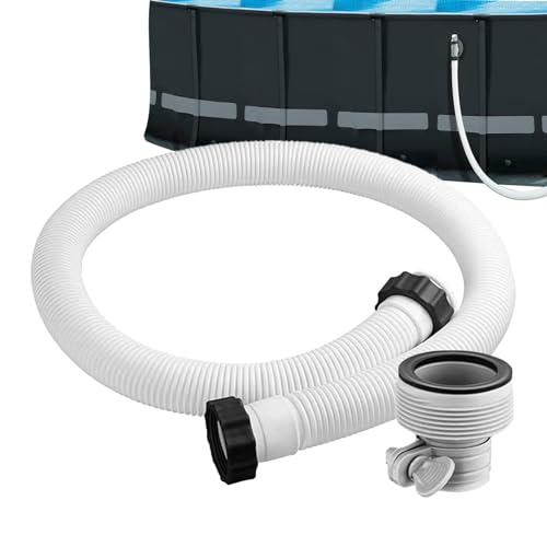 Flexibler Schlauchersatz für Poolpumpe – biegbarer Ersatzschlauch für Filtrationspumpe – biegbarer Ersatzschlauch mit Schlauchadapter Typ B, UV-beständiges Poolgetriebe für Sandfiltration,