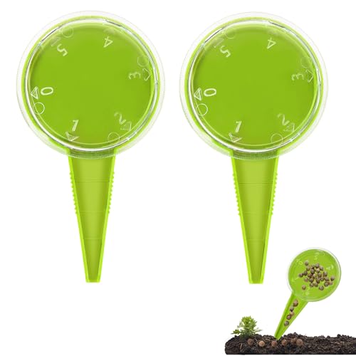 Milifox 2pcs Pflanze Sämann Verstellbar,Kunststoff Pflanzhilfe für Blumenzwiebeln,Garten Sämaschine für die Bepflanzung