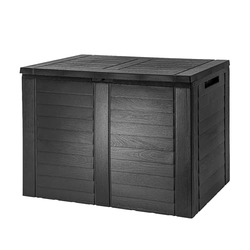 TOPCENT Auflagenbox, Balkonkissenbox 75 x 44 x H53 cm in Anthrazit