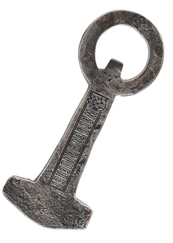WACKEN BRAUEREI – Flaschenöffner in Form von Thors Hammer Mjölnir aus Metall mit beidseitiger Gravur des Wacken Brauerei-Logos