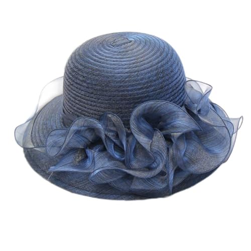 2025 - Hut Fascinator Braut Hochzeit Tee Damen Party Baseball Caps Cap Mit A (Navy, One Size)